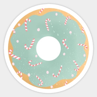 Candy cane donut Sticker